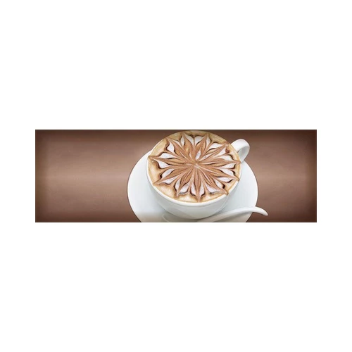 Плитка настенная Absolut Keramika Monocolor Decor Coffee Capuccino Marron B глянцевая бежевая AK0692 30х10 см