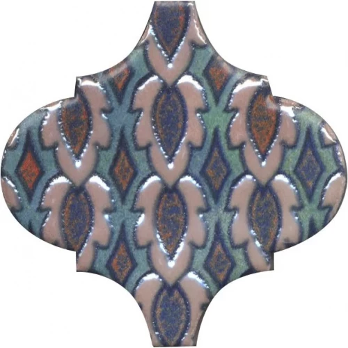 Плитка настенная Kerama Marazzi Арабески Марокко 1 Панно из 6 частей 6,5x6,5 матовое синее KMP3STA010M6X 25х10 см