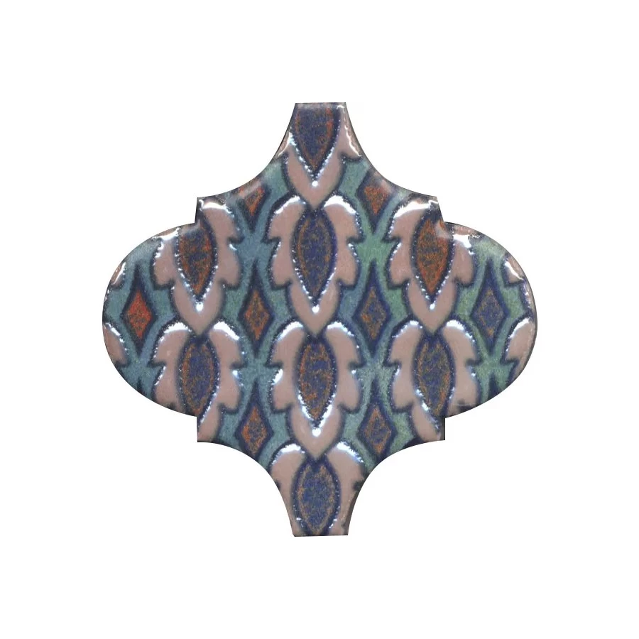 Плитка настенная Kerama Marazzi Арабески Марокко 1 Панно из 6 частей 6,5x6,5 матовое синее KMP3STA010M6X 25х10 см