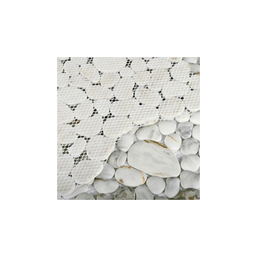 Мозаика Bonaparte Стеклянная мозаика Point Beige матовая белая 30,5х30,5 см