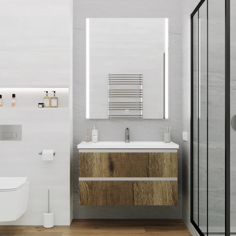 Зеркало Laparet Electra влагостойкое подсветка димер и антизапотевание подогрев electra. 90/110 90х110 см