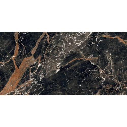 Керамогранит Rex Ceramiche Les Bijoux de Rex Ombre De Caravage Glossy глянцевый черный 765666 320х160 см