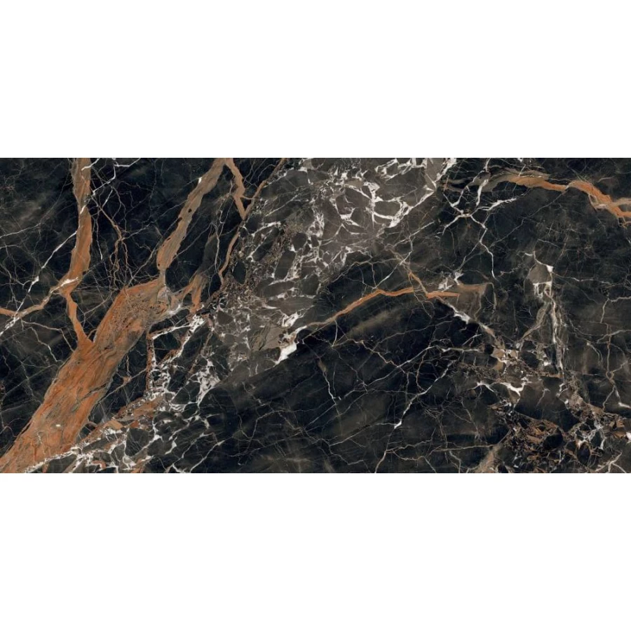 Керамогранит Rex Ceramiche Les Bijoux de Rex Ombre De Caravage Glossy глянцевый черный 765666 320х160 см