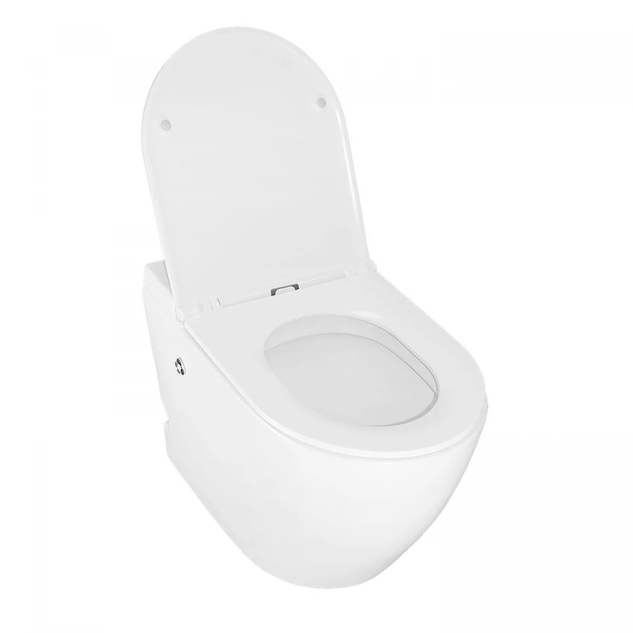 Унитаз импульсный Azario напольный полукруглый быстросъемное сиденье микролифт монтажная рама в комплекте AZ-102 36х57х45 см