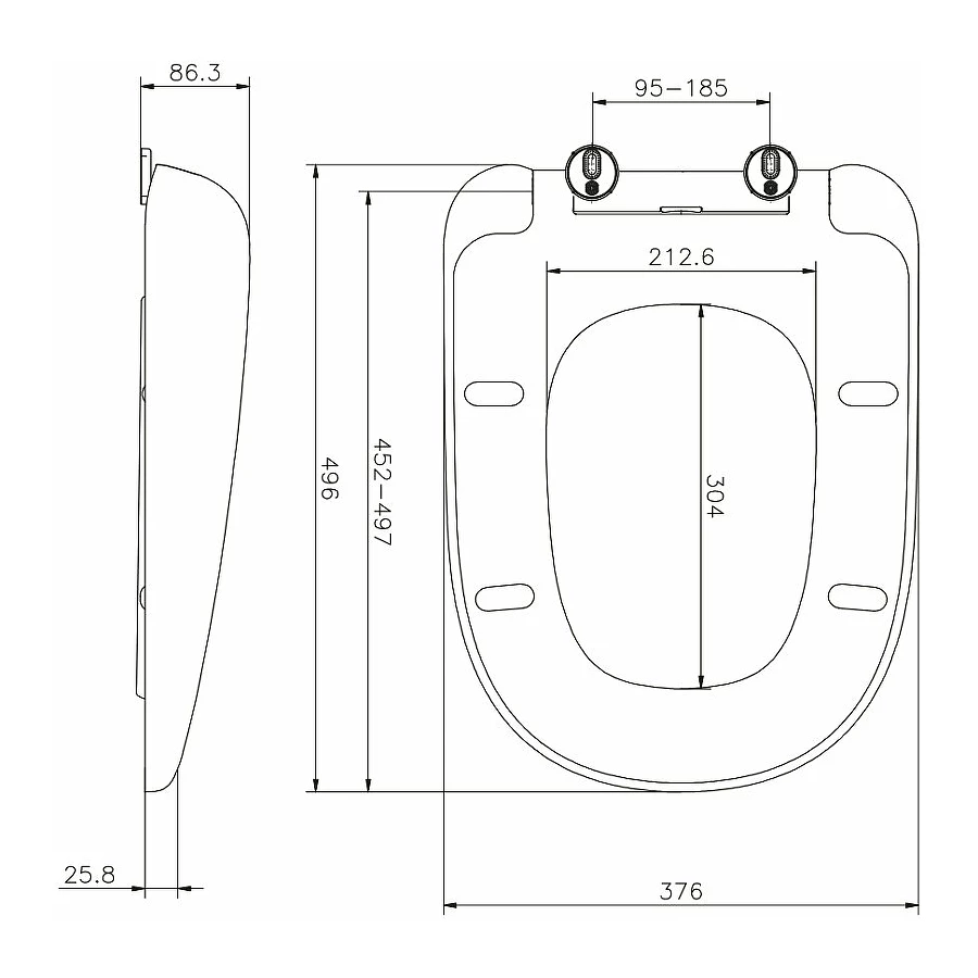 Сиденье для унитаза с микролифтом Am Pm Sensation быстросъемное C307851WH