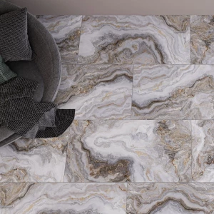 Керамогранит Neodom Luxury Arabesque Grey Polished глянцевый серый N20352 120x60 см