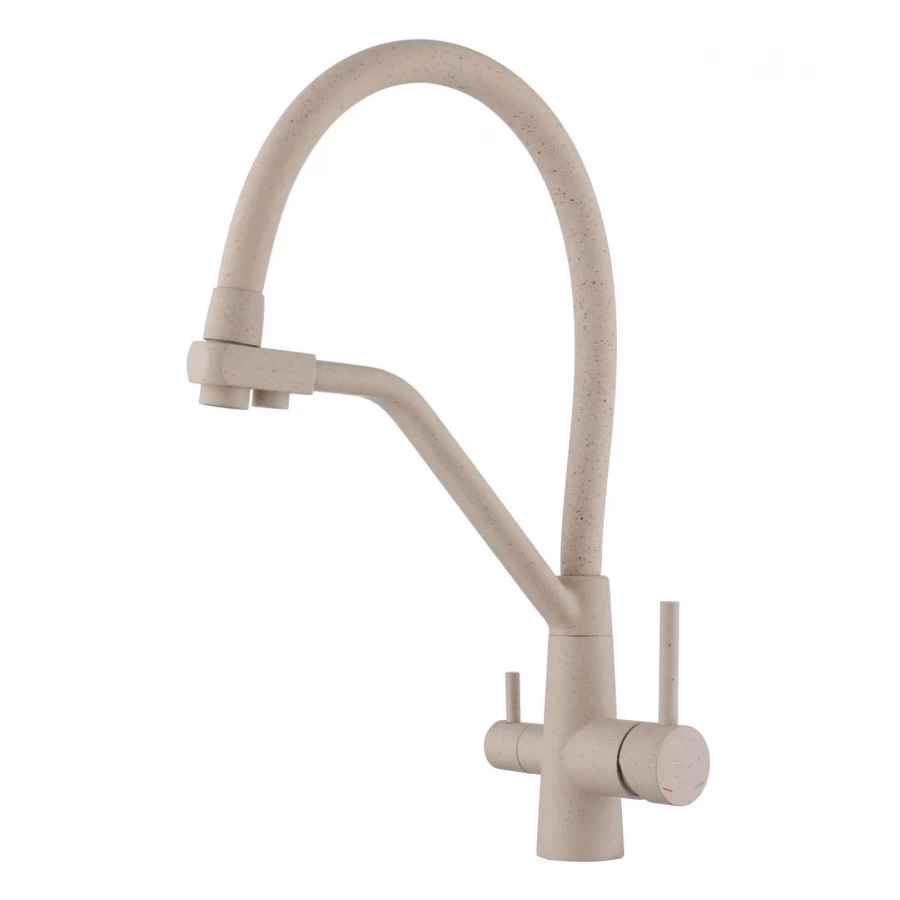 Смеситель Fmark для кухонной мойки под фильтр питьевой воды бежевый FS0662-S
