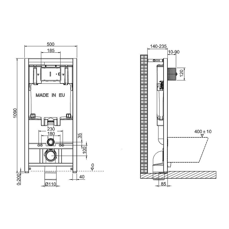 Инсталляция для унитаза Jacob Delafon E29025-NF