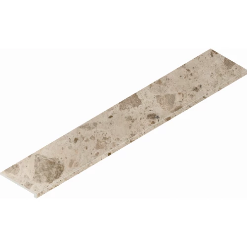 Ступень угловая правая из керамогранита Italon Континуум Стоун Беж / Continuum Stone Beige матовая бежевая 620070002353 160х33 см