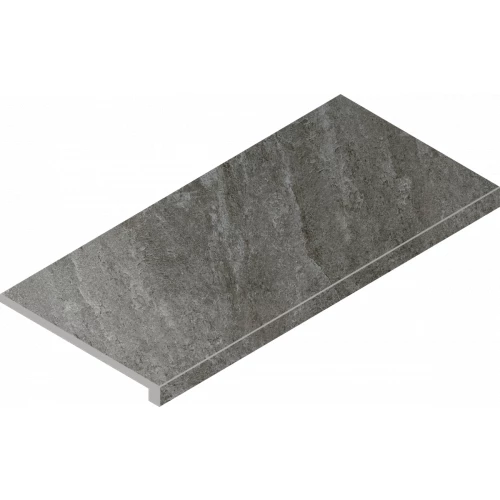 Ступень фронтальная из керамогранита Italon Магма Графит Грип матовая серая 620070002964 60х33 см