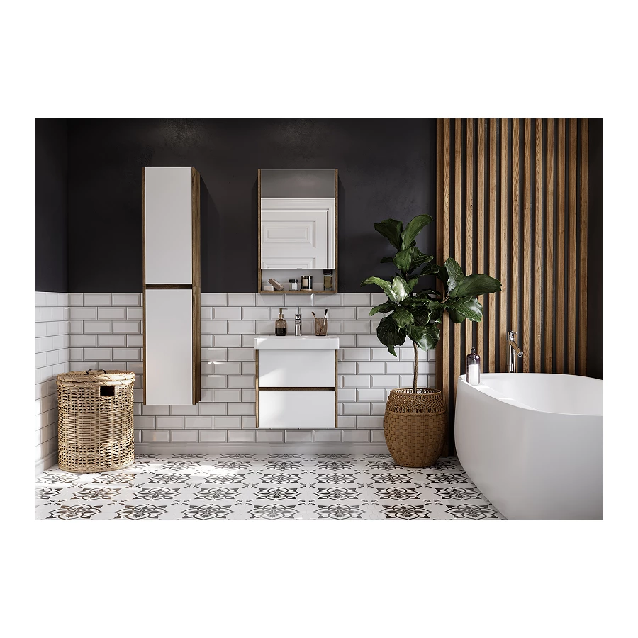 Набор Тумба-умывальник Aquaton Сканди Doors 70 Бел Дуб Рустикальный Раковина Адриана 1A2789K0SDZ90