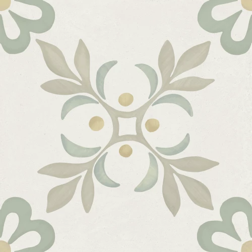 Керамогранит Harmony Peronda Llevant Taupe Garden LT матовый бело-зеленый 3386040464 22,3х22,3 см