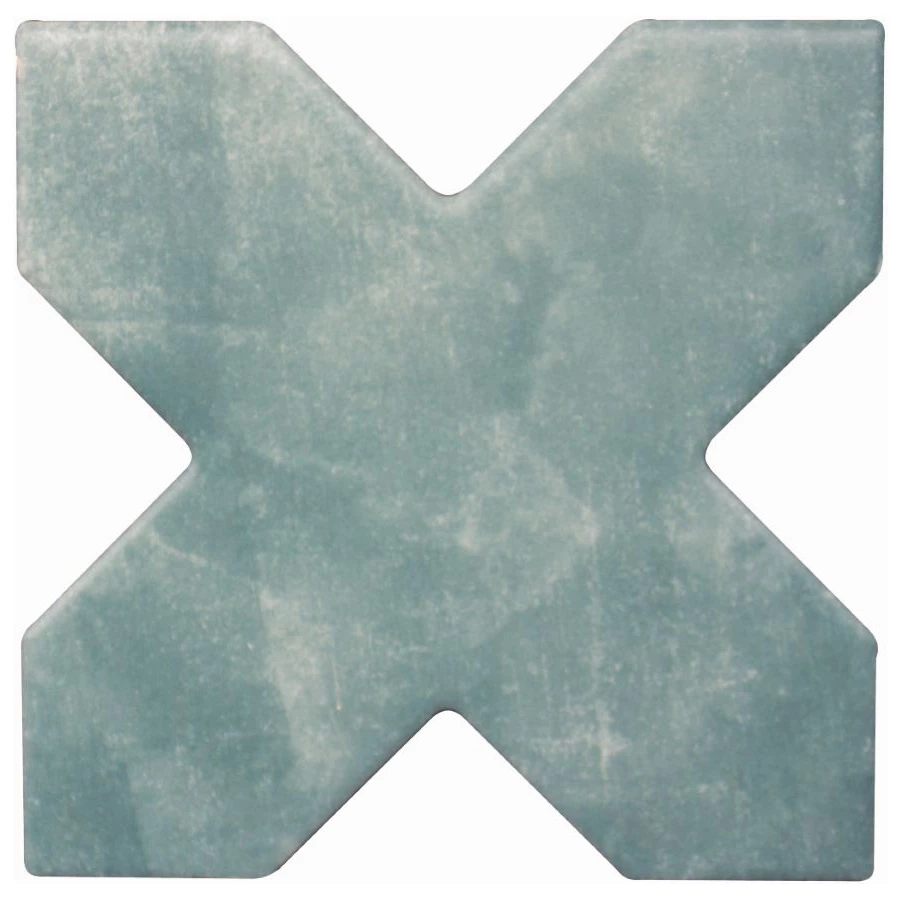 Керамогранит Cevica Becolors Cross Lagoon матовый бирюзовый CV67376 13,25х13,25 см