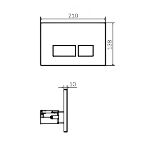 Клавиша для инсталляции пневматическая Am Pm Pro S пластик белый I047001