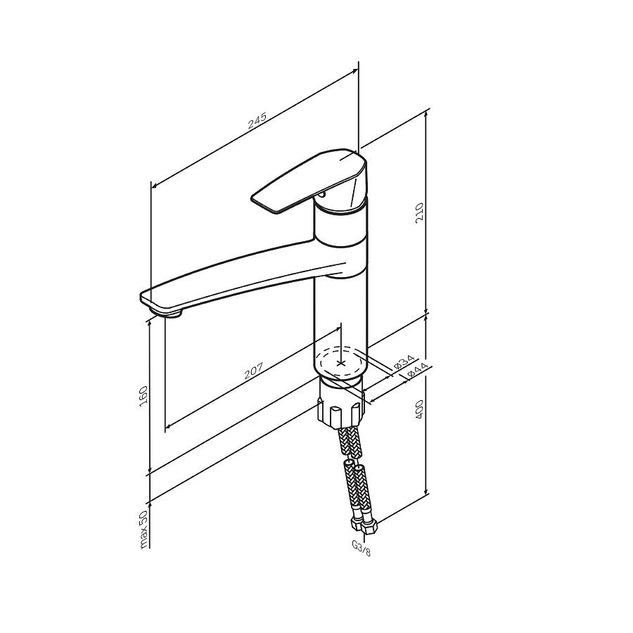 Смеситель для кухни Am Pm Gem F90A00000