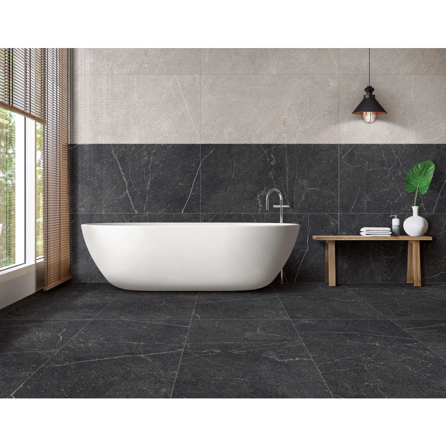 Керамогранит Arcadia Ceramica Equistone Charcoal матовый чёрный RG6003-A 120х60 см