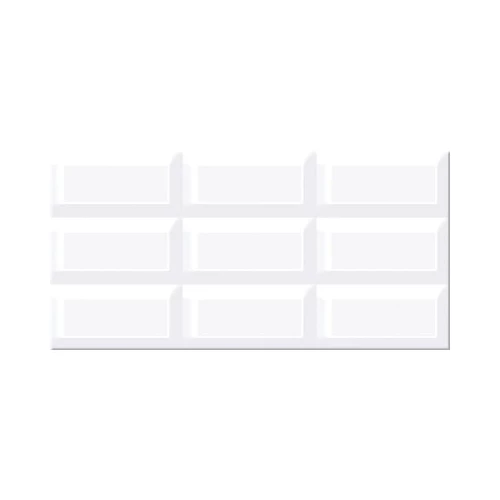 Плитка настенная Azori ВОГ белый 40.5*20.1 см