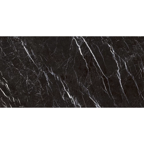 Керамогранит Museum Peronda Group Маркьюуина Блацк / Marquina Black глянцевый черный 23461 120х60 см