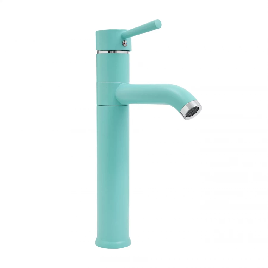 Смеситель для умывальника Славен с высоким корпусом одноручный мятный СЛ-ОД-Д82