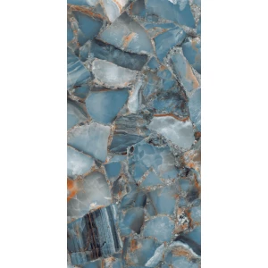 Керамогранит Seratonia Glossy Aqua Stone Dark темно-голубой 120х60 см