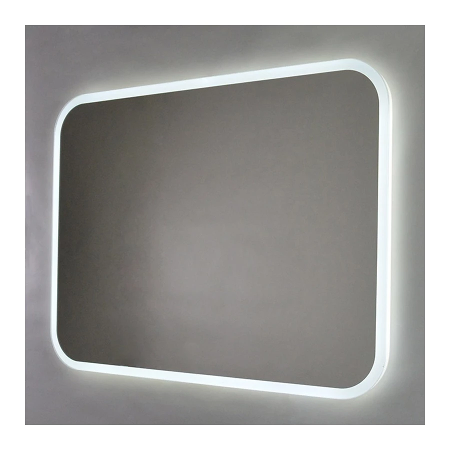 Зеркало Azario Стив-4 c подсветкой и диммером сенсорный выключатель часы ФР-00001395 100х80 см