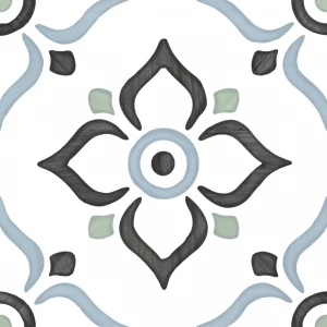 Керамогранит Harmony Peronda Tanger Blue Garden многоцветный 3356231086 12,3х12,3 см