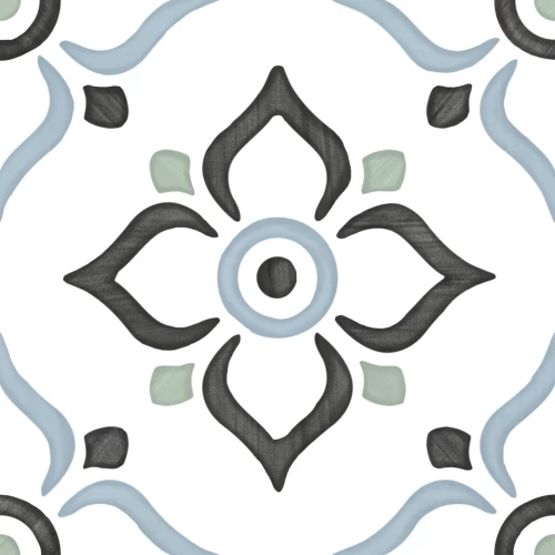 Керамогранит Harmony Peronda Tanger Blue Garden многоцветный 3356231086 12,3х12,3 см