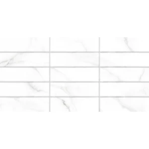 Плитка настенная ALMA Ceramica Bronks рельефная матовая белая TWA3060BRK17 60х30 см