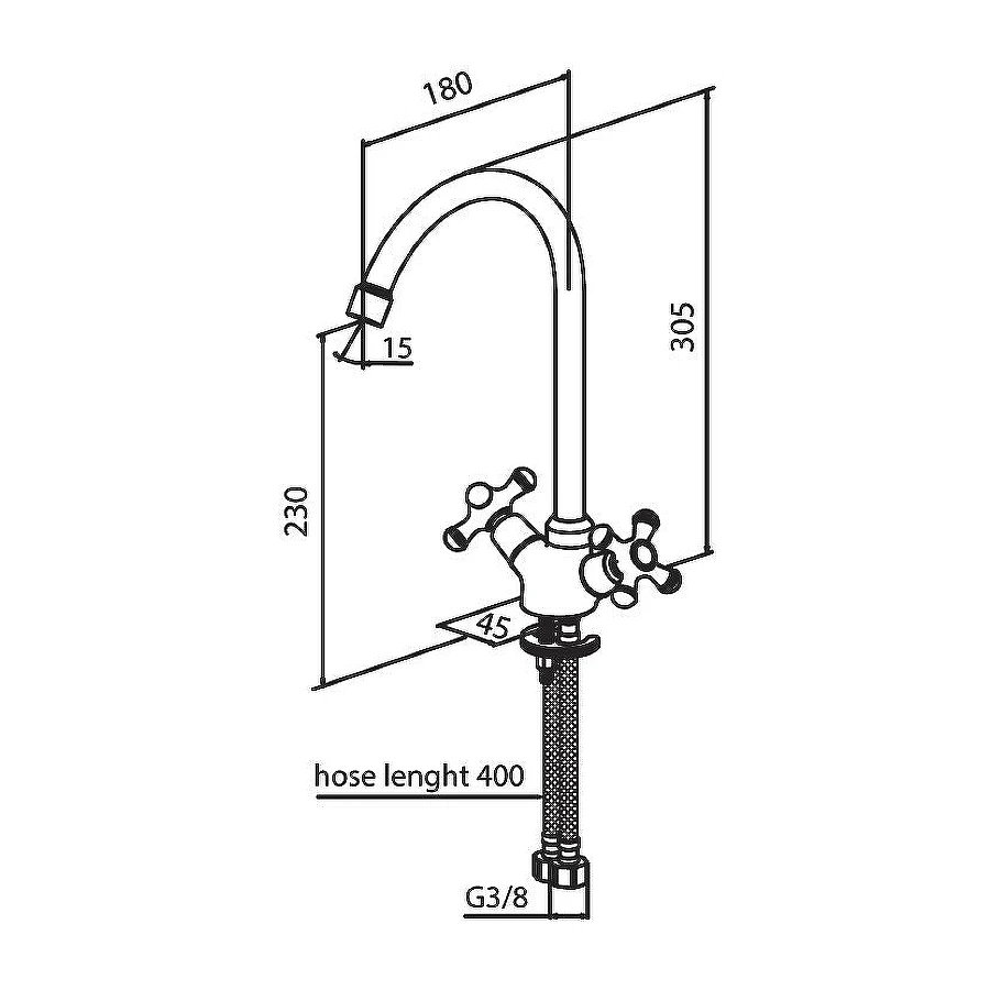Смеситель для кухни Damixa Retro 230000000