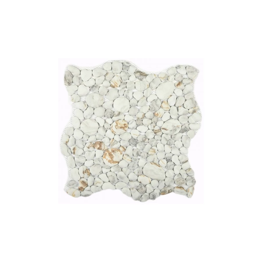 Мозаика Bonaparte Стеклянная мозаика Point Beige матовая белая 30,5х30,5 см