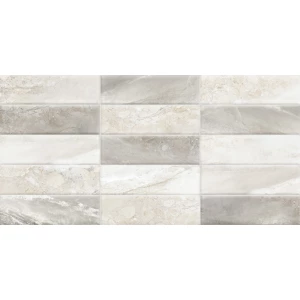 Плитка настенная ALMA Ceramica Adriatic рельефная матовая серая TWA3060ADT17 60х30 см