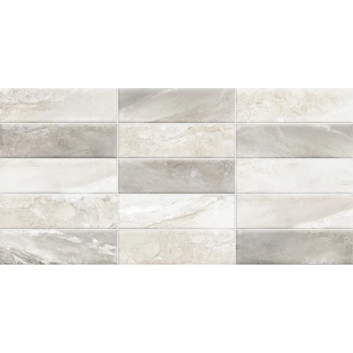 Плитка настенная ALMA Ceramica Adriatic рельефная матовая серая TWA3060ADT17 60х30 см