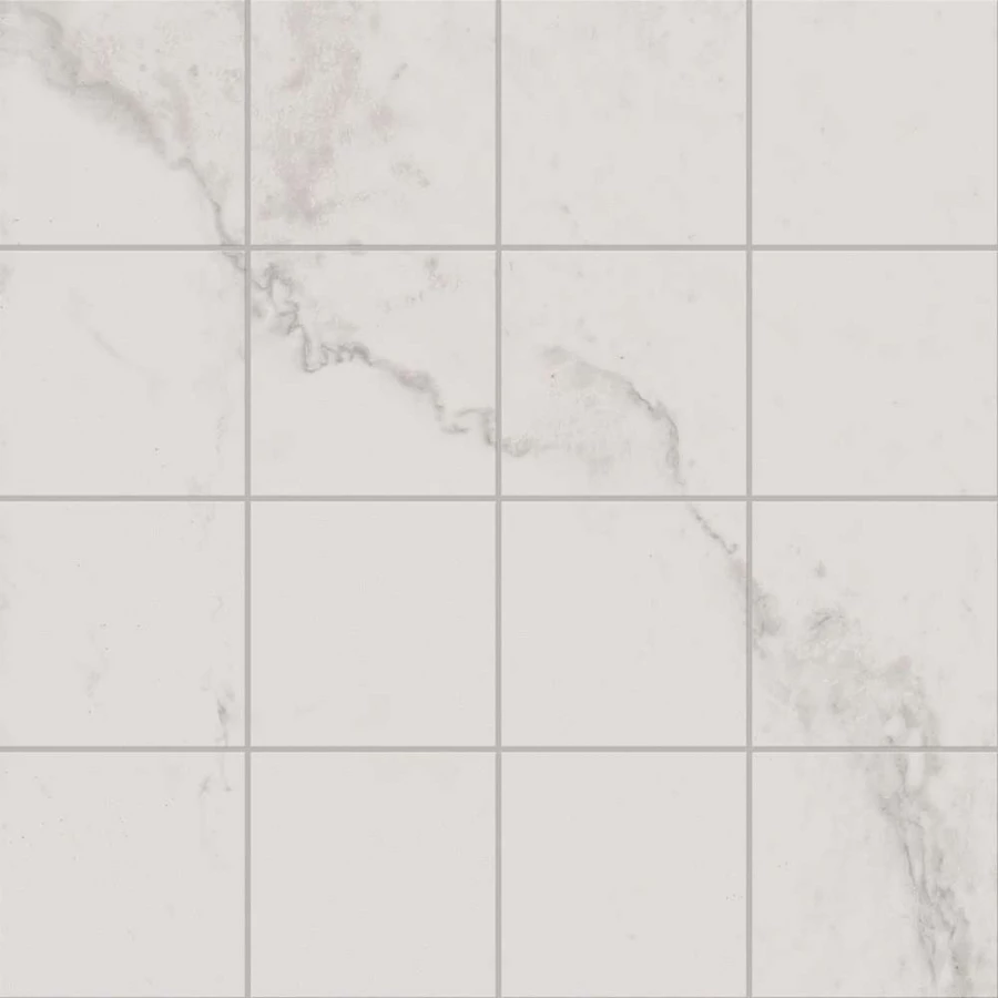 Фальшмозаика Estima Melody MO01 Grids матовая белая 72003 39,8x39,8 см