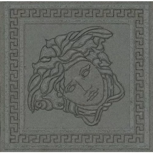 Керамогранит Versace Греек Тоззетто Антрасите Оро / Greek Tozzetto Antracite Oro матовый черный 261155 4x4 см