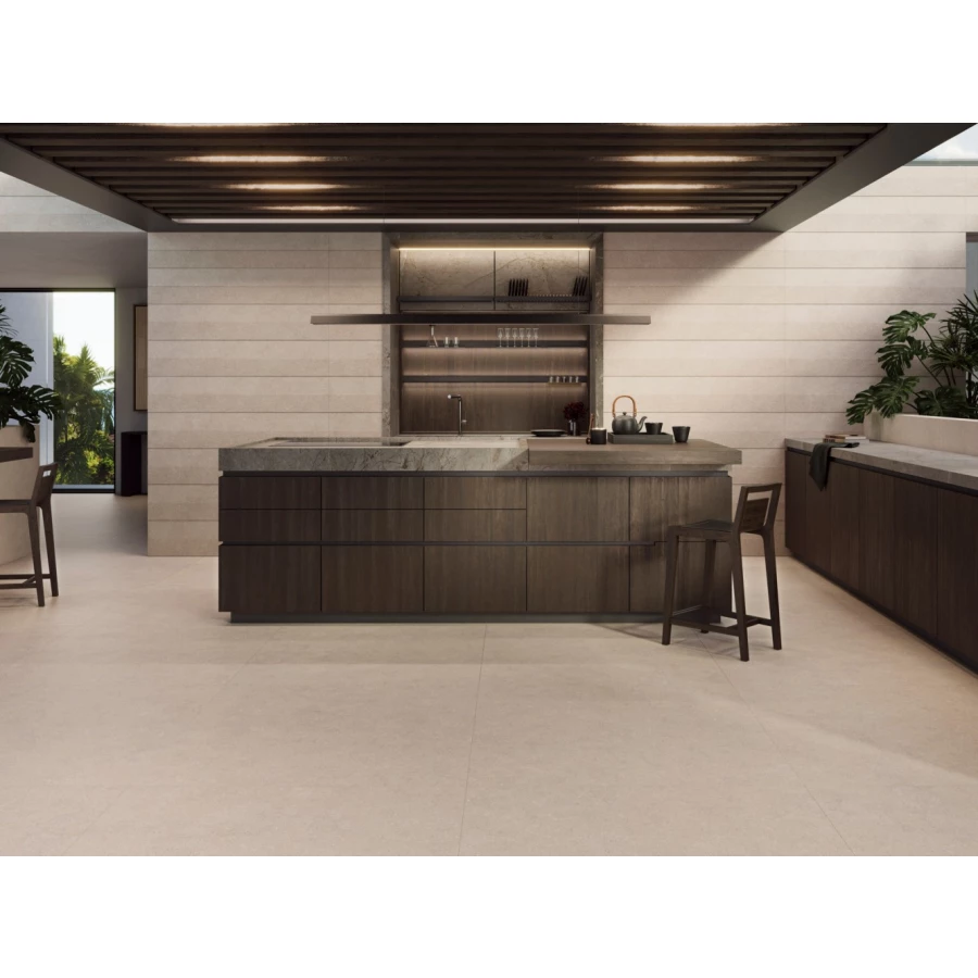 Плитка настенная Porcelanosa Терра Топо Лине / Terra Topo Line матовая бежевая 100348011 150х59,6 см