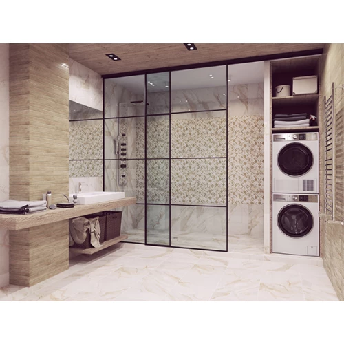 Керамическая плитка Kerlife Calacatta Gold Rombi 33 глянцевая бежевая 1,79 м2 63х31,5 см