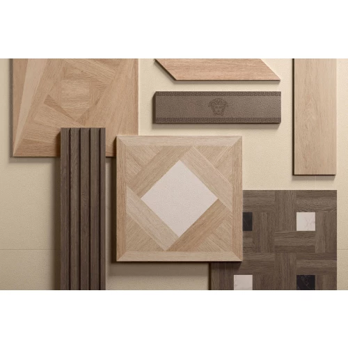 Керамогранит Versace Leatherwood Window Biscuit Nat 3D R матовый бежевый PF60020117 60х60 см