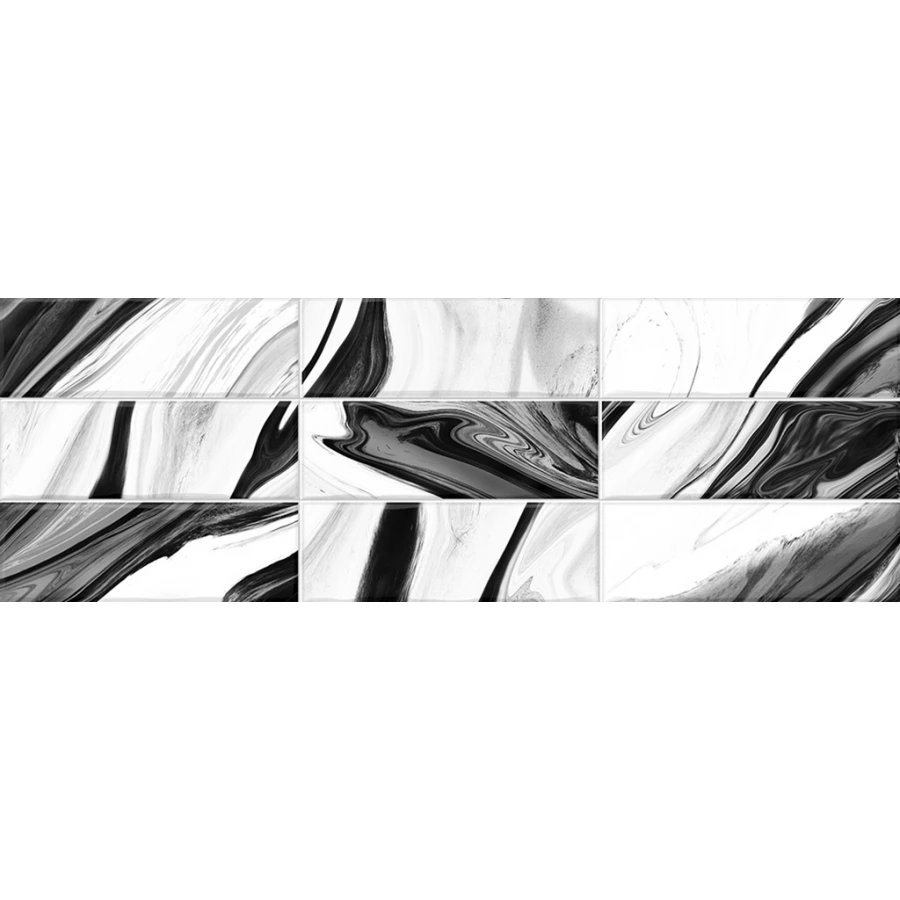 Плитка настенная AltaCera Dolce Brick черно-белый 20*60 см