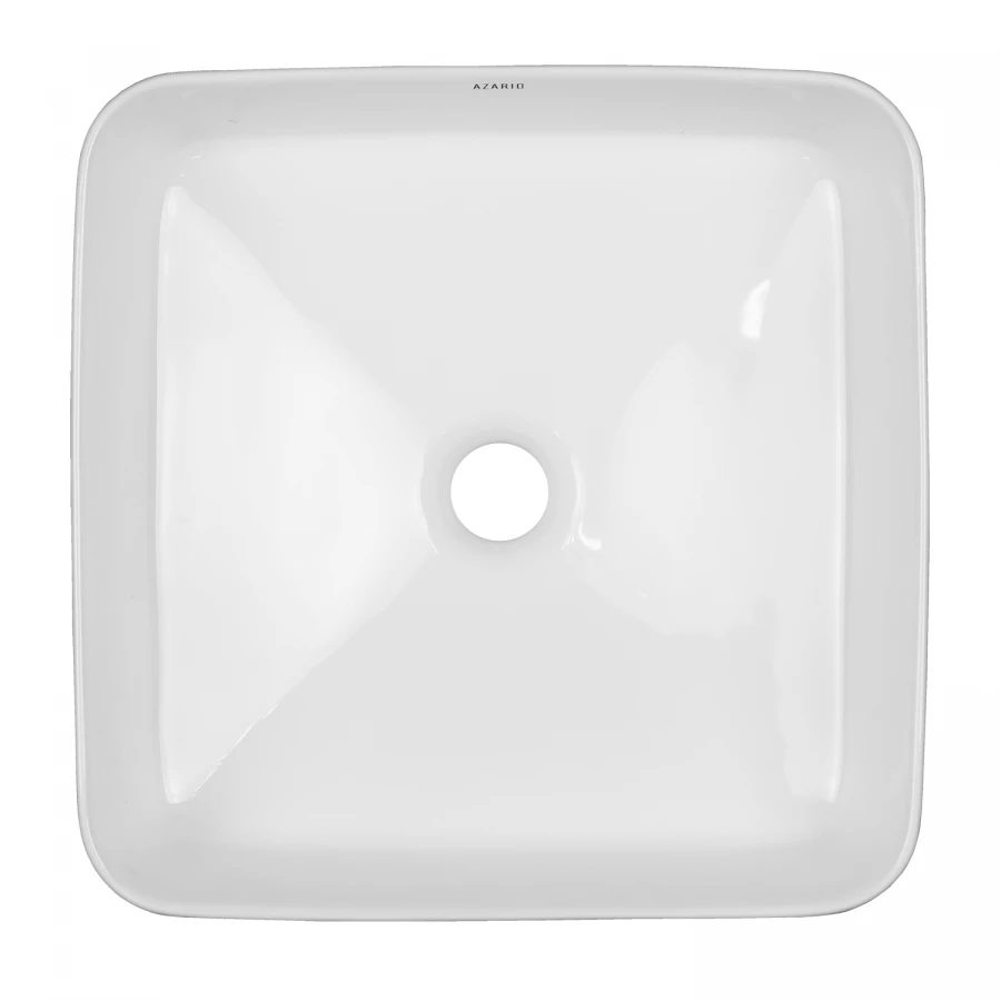 Раковина-чаша Azario накладная квадратная белый глянец AZ-2283 37.5x37.5x13.5 см