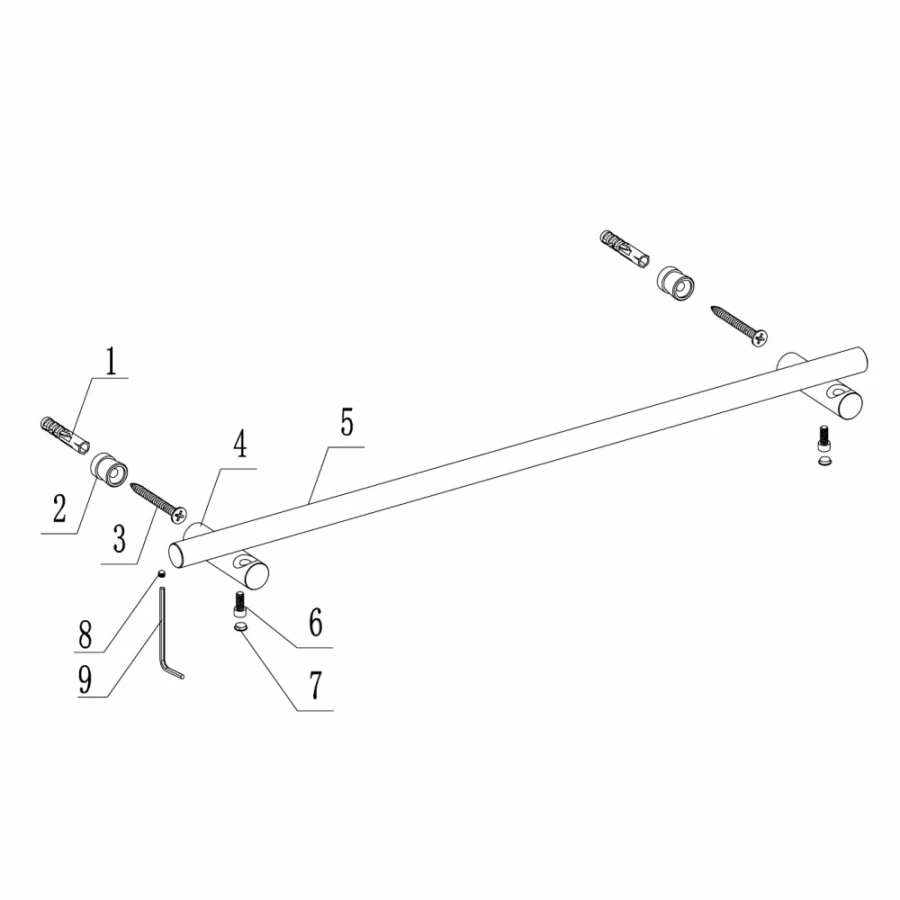 Полотенцедержатель Abber Osten 316 брашированная оружейная сталь AA1856BGG