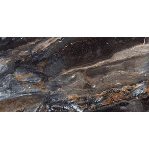 Керамогранит Neodom Luxury Lawa Nero Polished глянцевый черный N20331 120х60 см