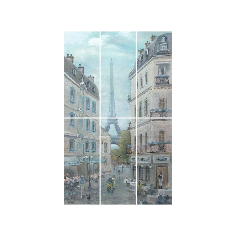 Панно Kerama Marazzi Кантри Шик Париж многоцветный (компл. из 6-ти шт.) 60х100 см