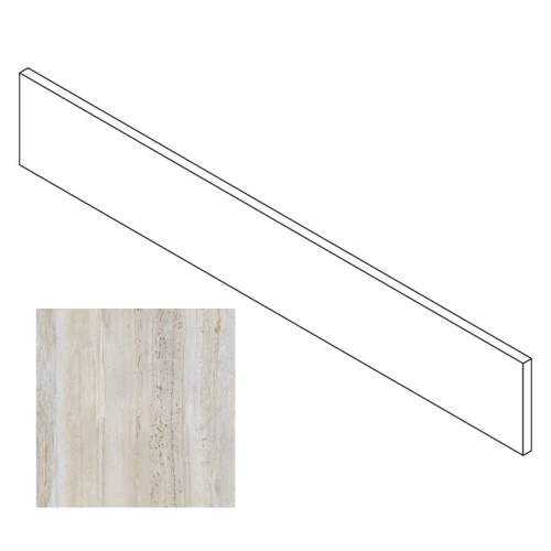 Плинтус Gresse Gila траветин пепельный матовый GRS03-16 60х9,5 см