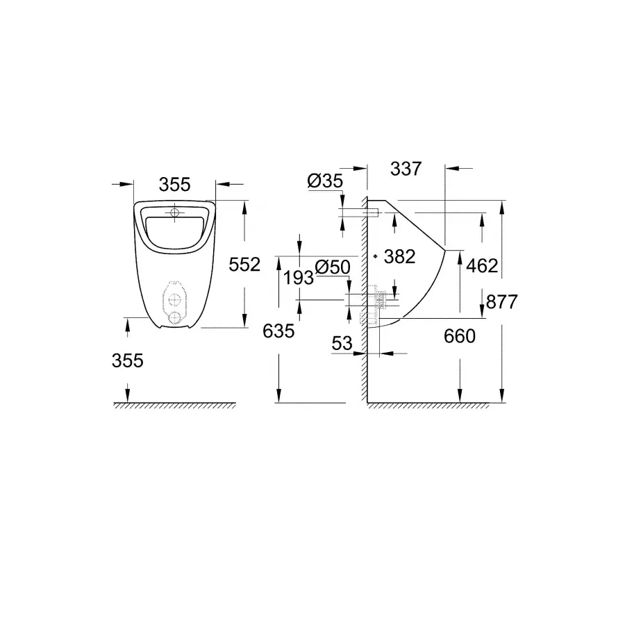 Писсуар Grohe BauCeramic 39438000