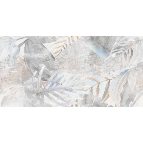 Керамогранит Delacora Bahamas Floristry Light матовый граниль светло-серый D120241G 120х60 см