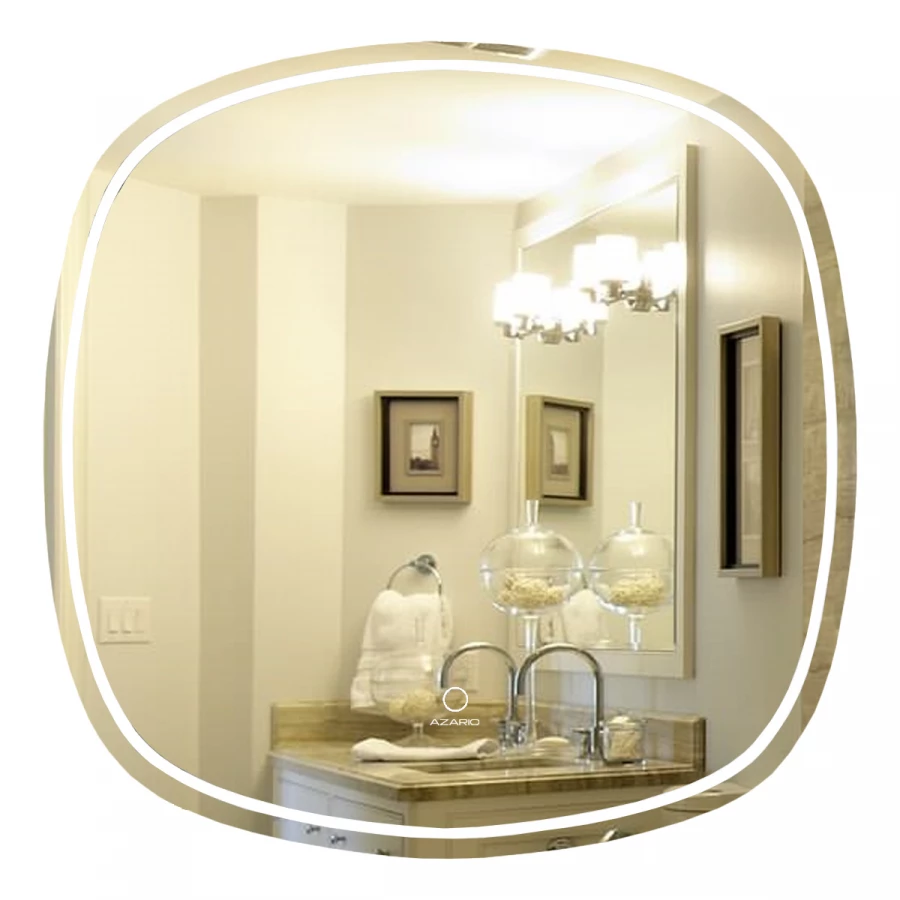 Зеркало Azario подсветка сенсорный выключатель с функцией диммера AZ-Z-015CS 60х60 см