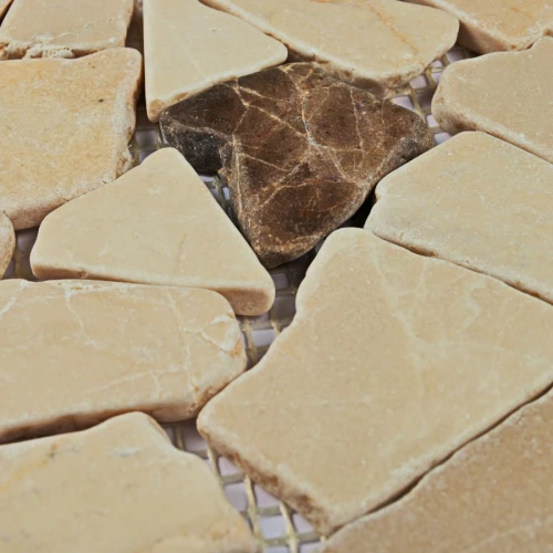 Мозаика Bonaparte Каменная мозаика Rim IV матовая бежевая 30,5х30,5 см