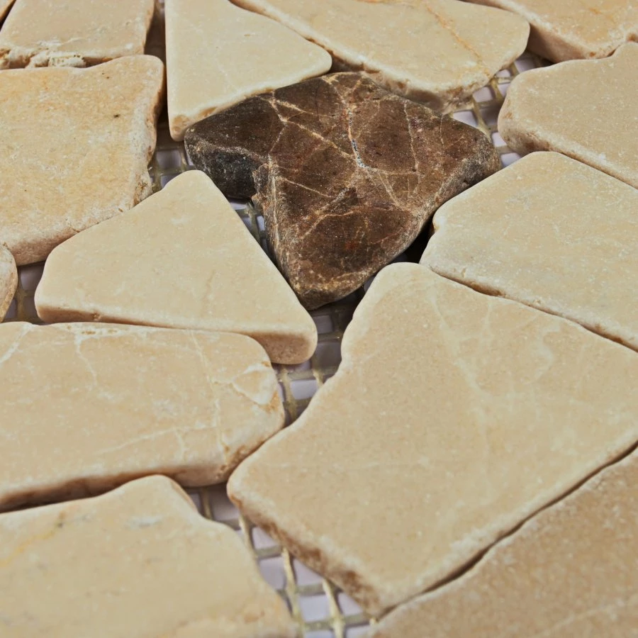 Мозаика Bonaparte Каменная мозаика Rim IV матовая бежевая 30,5х30,5 см