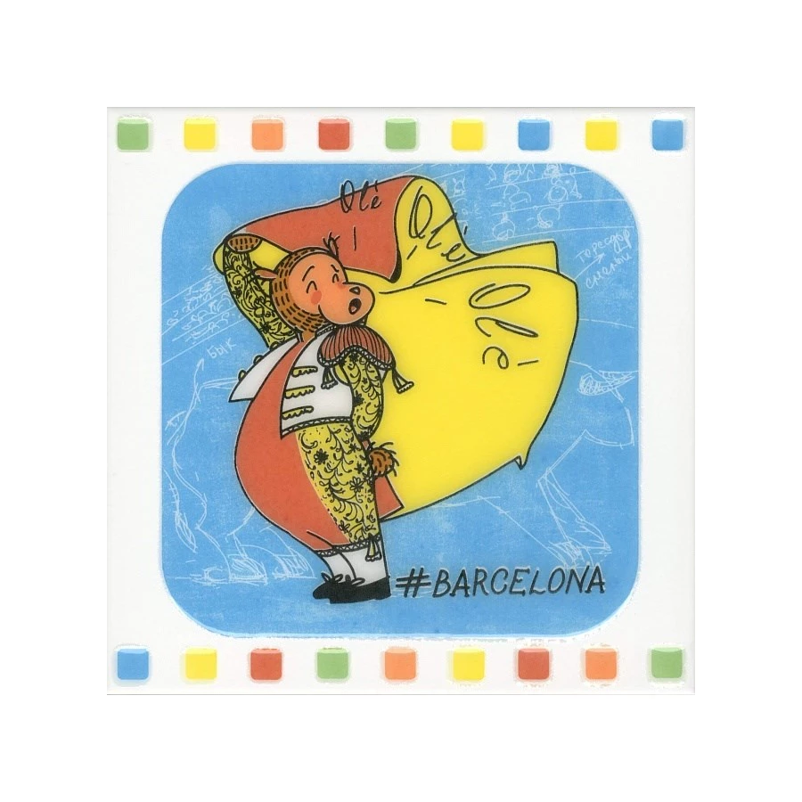 Плитка настенная Kerama Marazzi Большое путешествие Декор Barcelona глянцевый NT/A264/5009 20х20 см