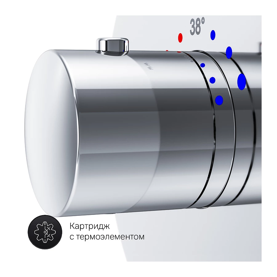 Смеситель для душа с термостатом Am Pm Like монтируемый в стену F8075600